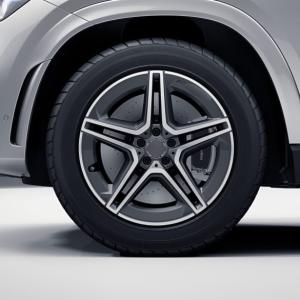 Quality 5 Double Spoke ET57 Alloy Rims For Mercedes Benz Tremolit Grey wholesale