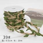 Christmas Brown Burlap Ribbon 5mm-45mm Wired Burlap Ribbon