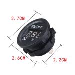 Waterproof Round Motorbike Volt Meter , Mini 12v Led Voltmeter