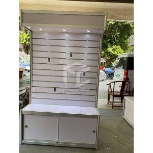 Quality T5 Light Phone Accessories Slatwall Display Case 16mm Thick MDF wholesale