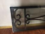 08"*48" Wrought Iron And Glass Entry Doors Sandblasting Zinc Coating