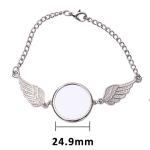Personalized Sublimation Angel Wings Bracelet With Printable Metal Insert