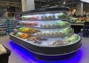 Quality Supermarket Multideck Round Island Open Chiller Drink Display Cooler wholesale