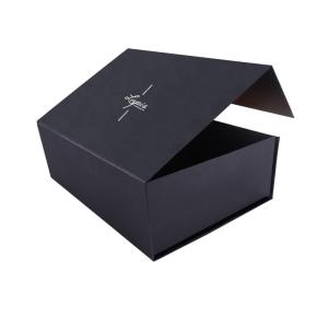 Quality 4C Square Black Rigid Gift Box Foil Stamping Logo For Chocolate wholesale