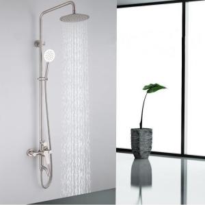 Quality 304 Stainless Steel Brushed Bathroom Shower Faucets Set Custom Logo wholesale