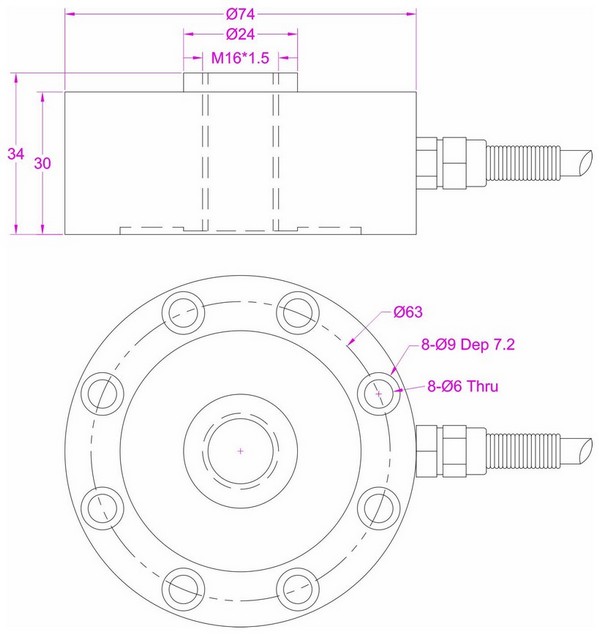 pancake load cell 2000N
