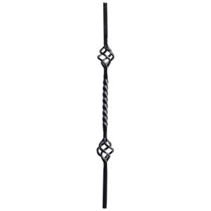 Quality Outdoor Forged Steel Wrought Iron Railing Parts Balusters Decorative Flowers wholesale
