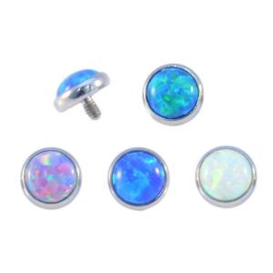 Quality Opal Dermal Top G23 Titanium Piercing Jewelry 3mm 4mm For Wedding wholesale