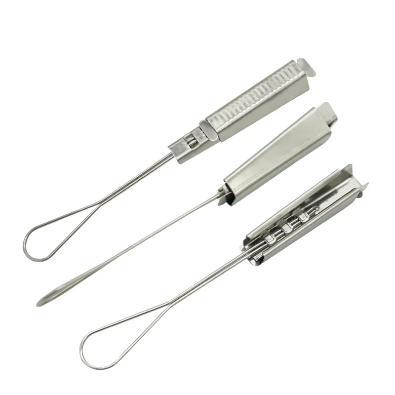 1.5KN Load Capacity SS201 SS304 Material Fiber Optic Cable Clamp for Overhead in FTTH