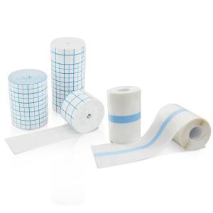 China PU or spun-laced non woven fabric material adhesive dressing roll on sale