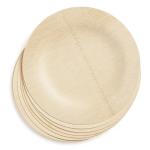 Biodegradable Round Bamboo Dinner Plates Disposable Food Tableware