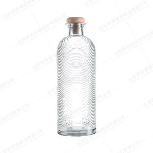 Quality Clear Glass Vodka Whiskey Bottles 375ml 500ml Super Flint Glass Liquor Spirit T Cork wholesale