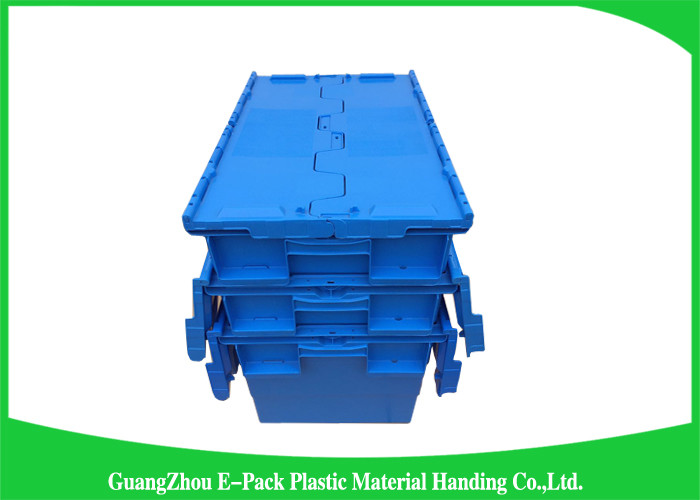 Warehouse Plastic Storage Bins With Lids , 600 * 400 * 315mm Customized Storage Plastic Boxes