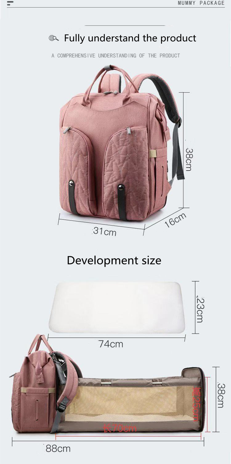 Outdoor Activity Nursing Mother Travel Bag With USB OEM ODM