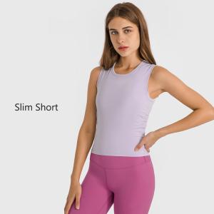 Quality Sleeveless High Elastic Yoga Tank Top Pleated Waist Casual Sports Yoga Clothes wholesale