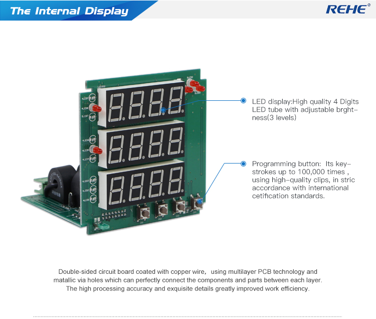 3 phase digital ammeter and voltmeter combination meter 96*96
