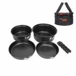 Aluminium Outdoor Cooking Pot Set 3KG Nonstick With Lid