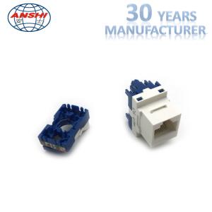 Quality Toolless UTP Rotation RJ45 Keystone Jack CAT5E CAT6 Gold Plating wholesale
