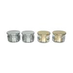 Silver / Golden Cosmetic Cream Jar , Empty Acrylic Round Cream Jar