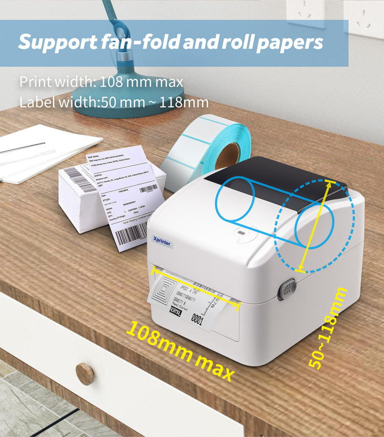 4x6 Inch Thermal Shipping Label Printer Bar Code Label Printer