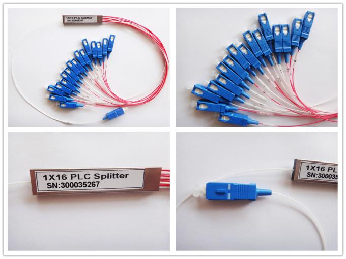 1*16 ABS Black Box Fiber Optic Splitter with 3.0mm Input Cable 0
