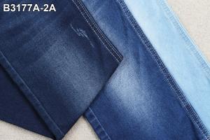 Quality Mercerizing 9.5 Oz Stretch Denim Fabric Fake Knitted Dark Blue wholesale