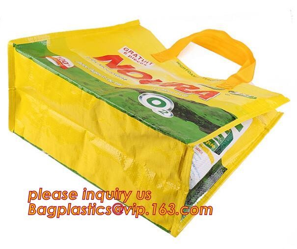 Fashion WaterProof PP Woven Laminated Handle Shopping Bag,fashion laminated reusable pp woven big shopping woven bag