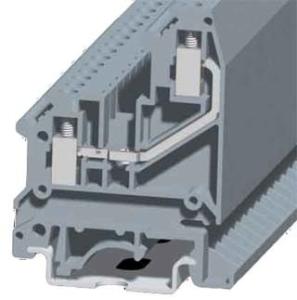 China SKJ-4RE Din Mount Terminal Block Phosphor Bronze Tin Plated 7-8mm Stripping Length on sale