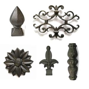 Quality Forged Wrought Iron Ornaments Corrosion Resistance , Fence Cast Iron Items wholesale