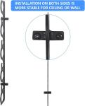 Metal Fishing Pole Holder for Wall or Ceiling Mount Customizable Color Durable