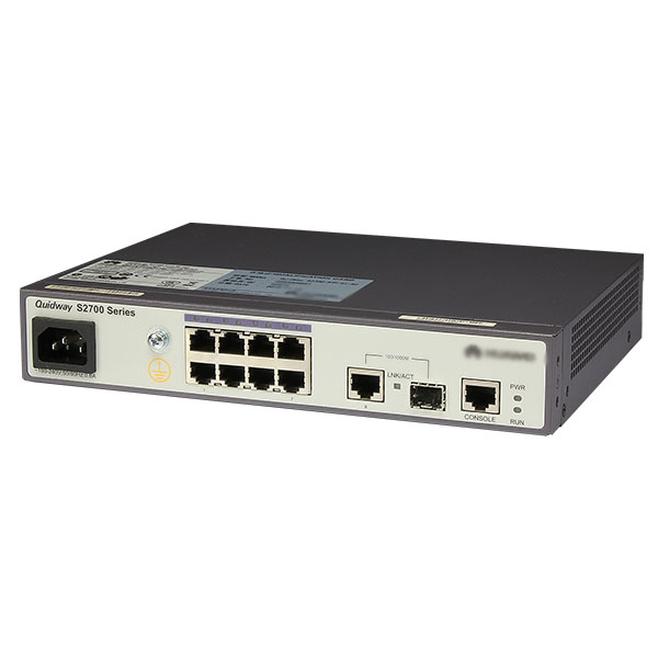 S2700-9TP-SI-AC 8 Port Ethernet 10/100 Network Switch with 32 Gbit/s Switching Capacity