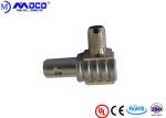Unipole Right Angle Coax Connector , Coaxial Cable Male Connector For Flaw