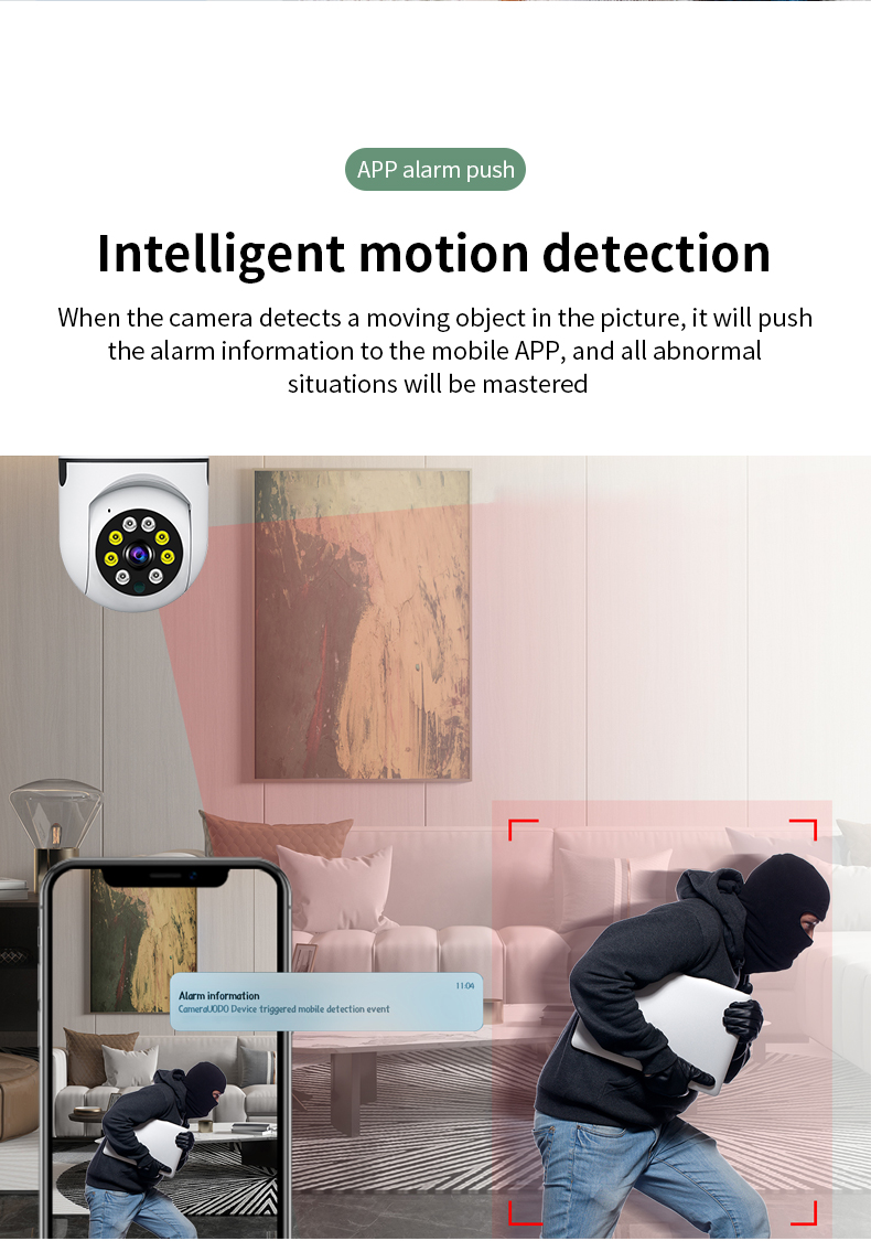 Smart Network Mini CCTV Wifi Camera Night Vision With Motion Detection Baby Monitor