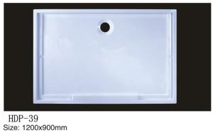 Quality Acrylic shower tray, shower basin,acrylic shower base HDP-39 1200X900 wholesale