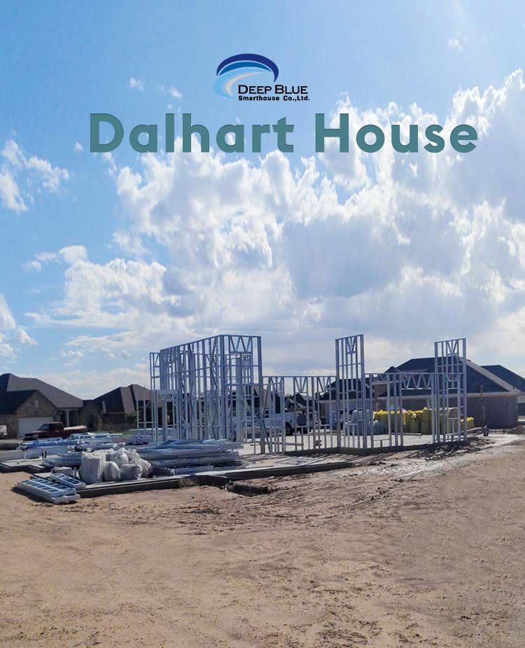 USA Prefabricated Light Steel Framing 2-Storey Villa House With Big Windows