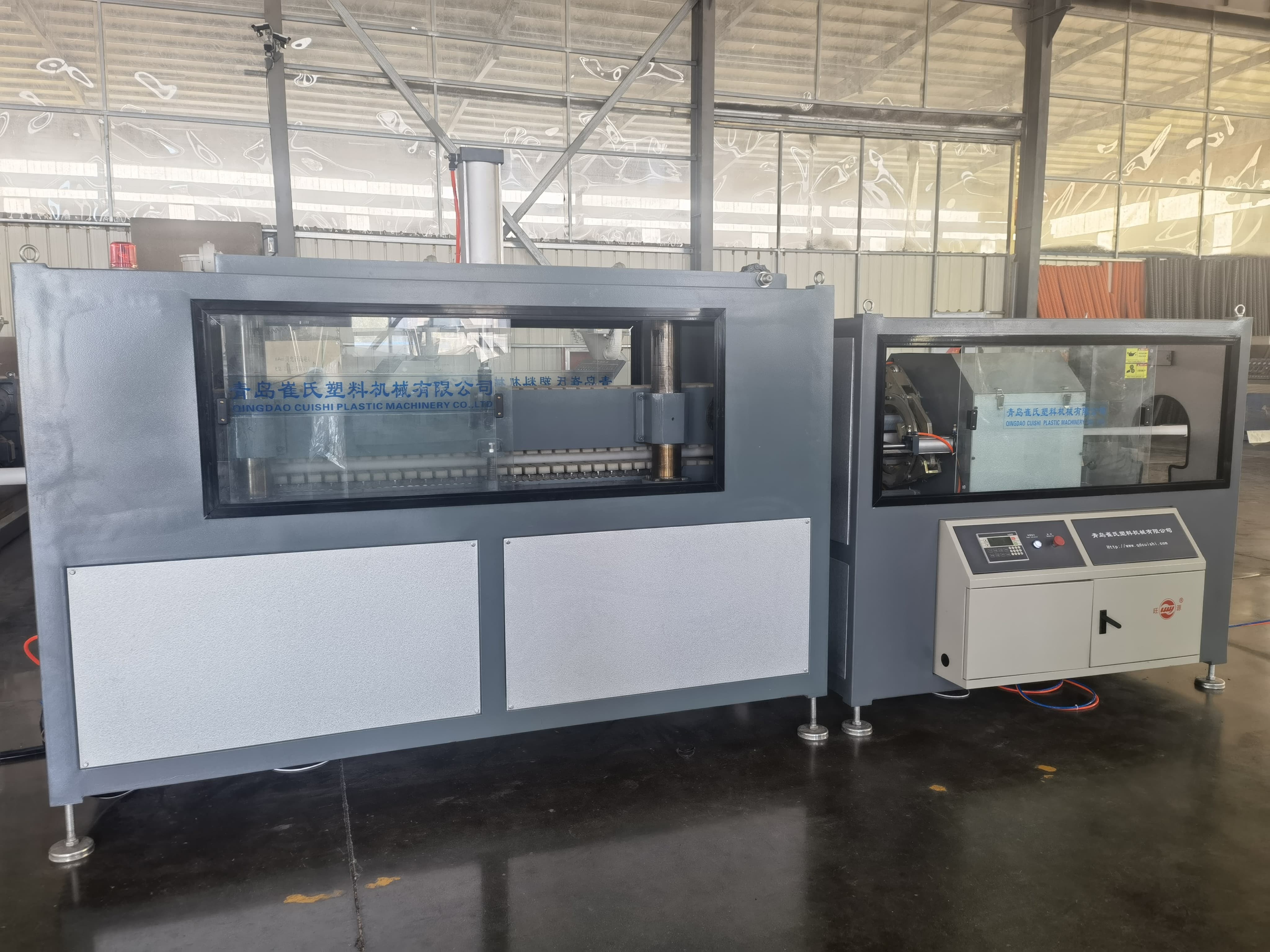 Full-automatic PE Pipe Extrusion Line Made In Motor for and Stable Production