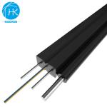 FTTH Aerial Fiber Optic Cable 2core Outdoor Drop Fiber Cable With LSZH Black