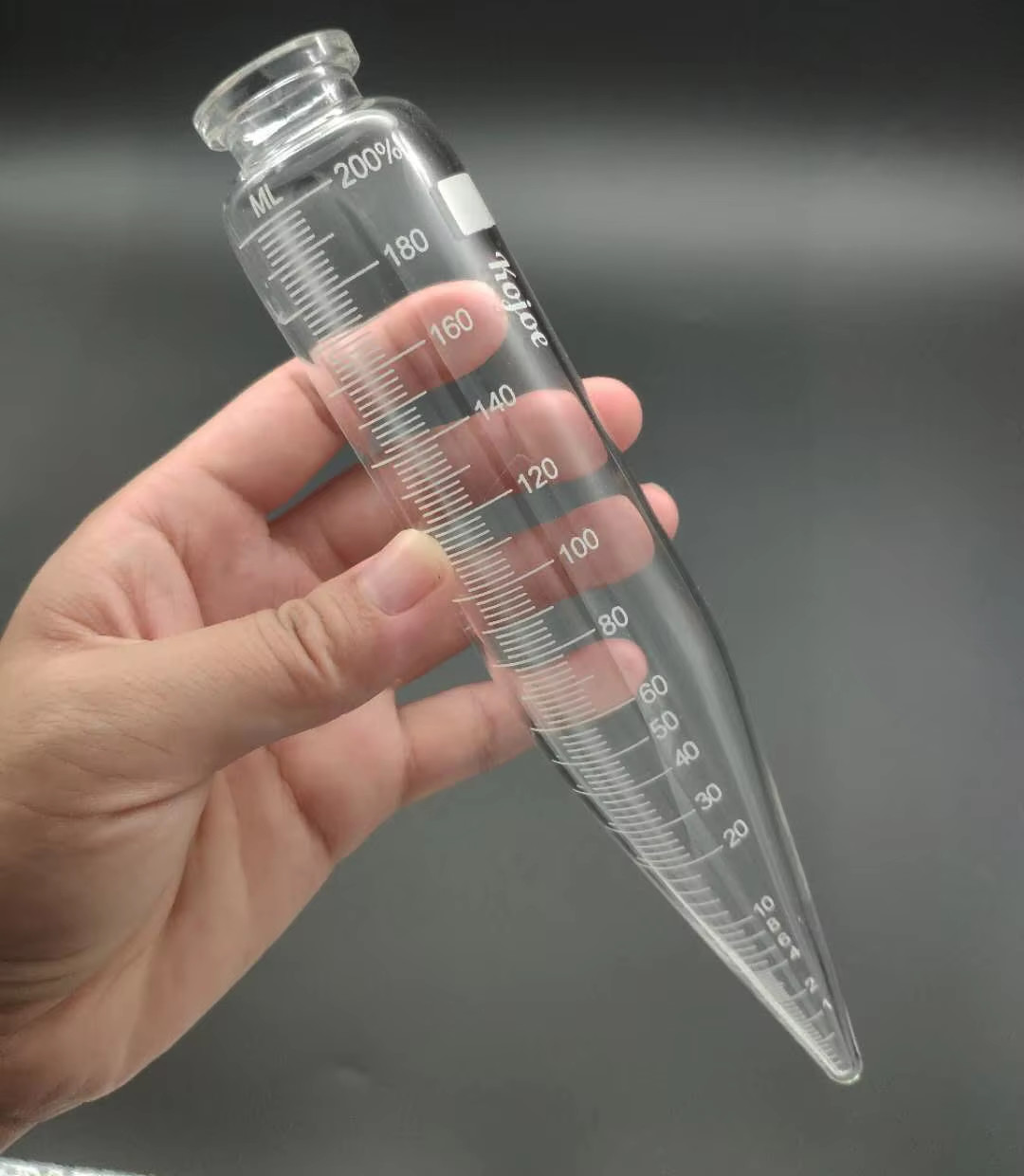 Cenlee 100ml 200ml glass measuring cylinder tube for lab use Conical Oil Centrifuge Tube with clear Graduation