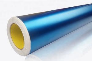 Quality Crystal Matte Metallic Blue Vinyl Wrap Roll Slidable Scratch Resistant wholesale