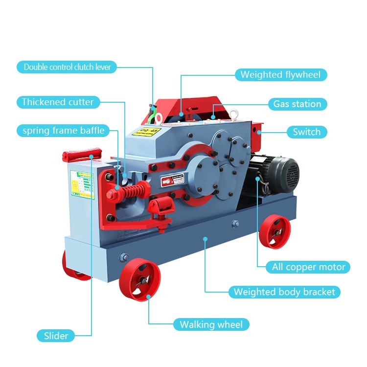 Steel Indispensable Rebar Cutting Machine For 42mm Rebar And 50mm Round Bar