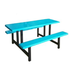 Quality 6 Person Fibreglass Restaurant Furniture Fast Food Dining Table Set wholesale