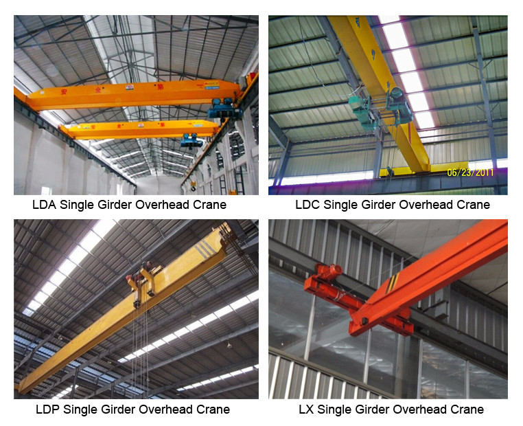 Ceiling Mounted Single Girder Overhead Crane 1-32t Lifting Capacity Pendant Control 20m/min Craning Speed