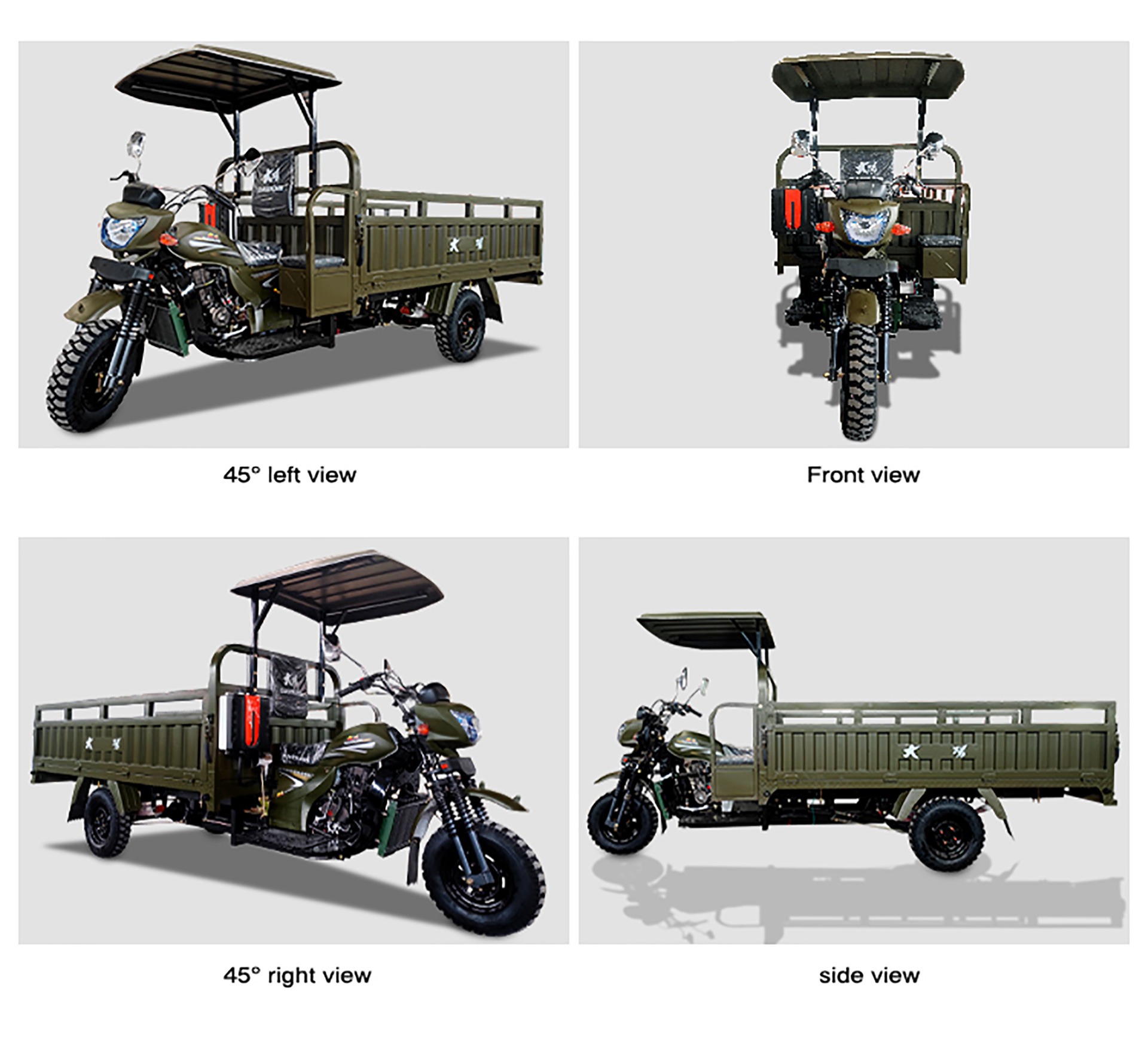 Customized 200cc/250cc/300cc Water Cooling Farming Truck Tricycle for Cargo Transportation