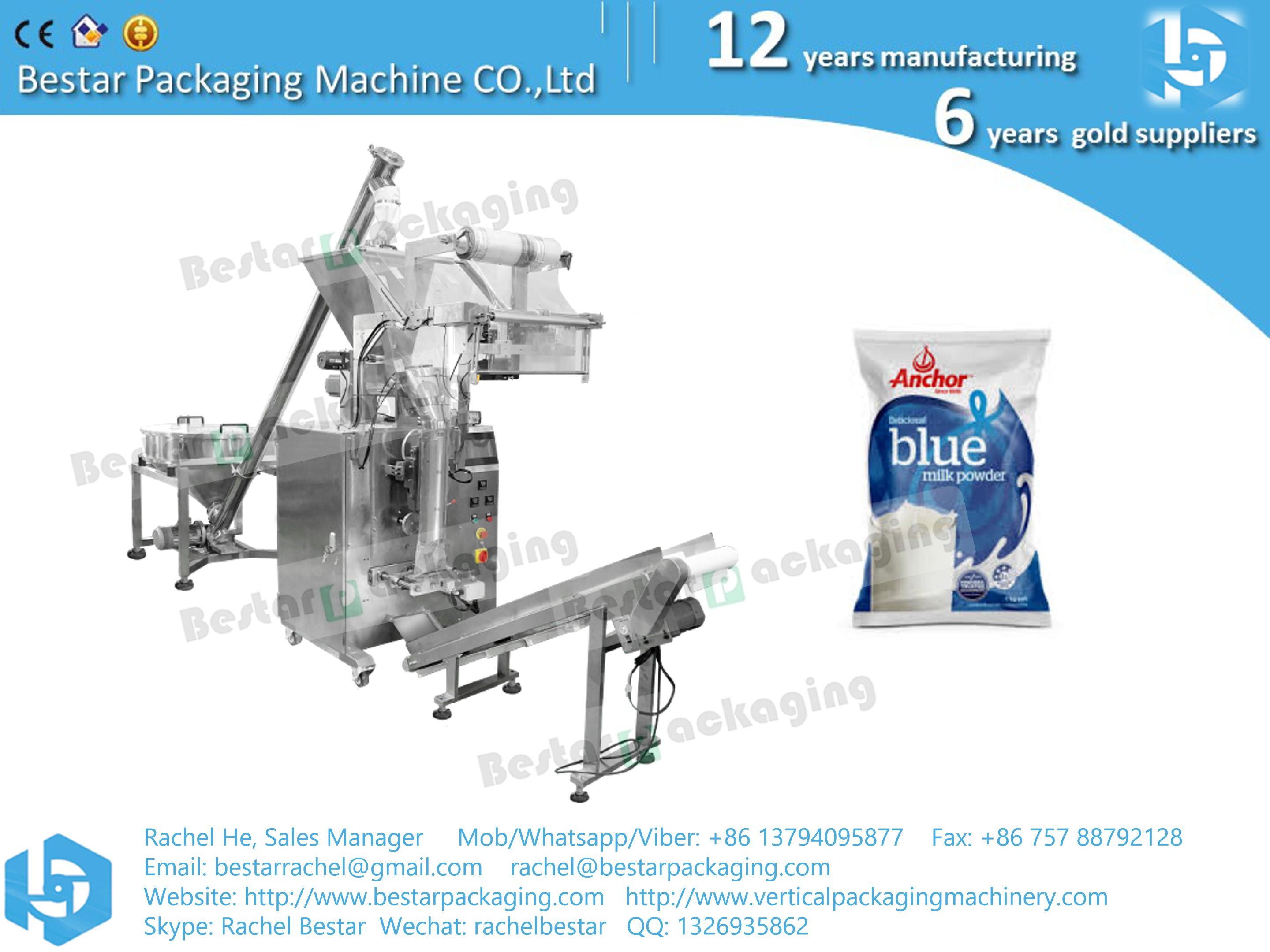 How to pack milk powder in a plastic PE bag BSTV-450DZ
