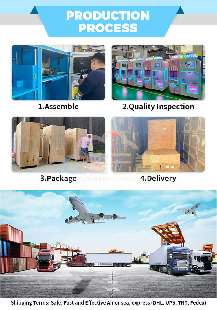 1.5-2 Minutes Cotton Candy Vending Machine For Events / Parties