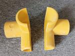50mm Round Tube Fiberglass FRP Handrail Fitting Elbow Base Tee Four Way