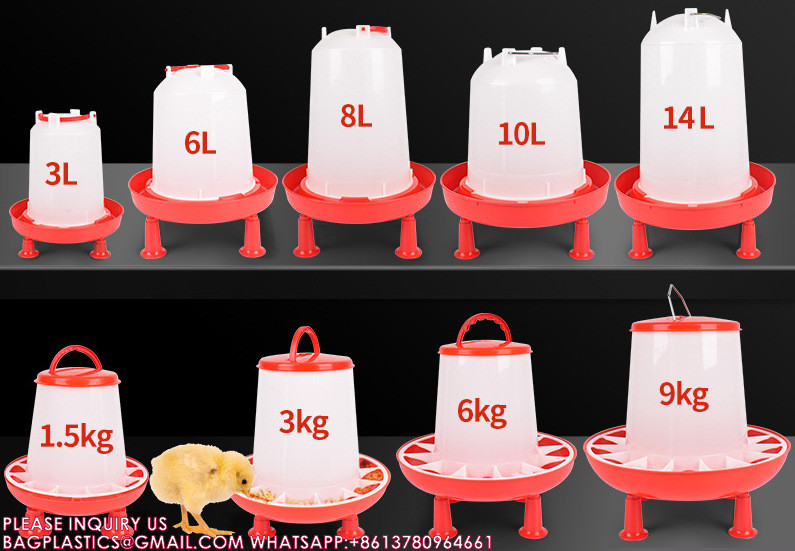 Chick Waterer For Poultry Duck Quail Hanging Poultry Plastic Containers For Outdoor Water