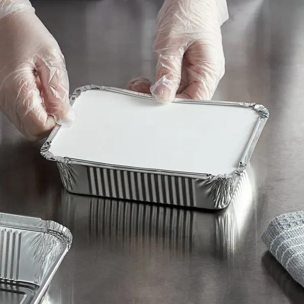 Large Capacity Alufoil Oblong / Round 12 LB Container With Board