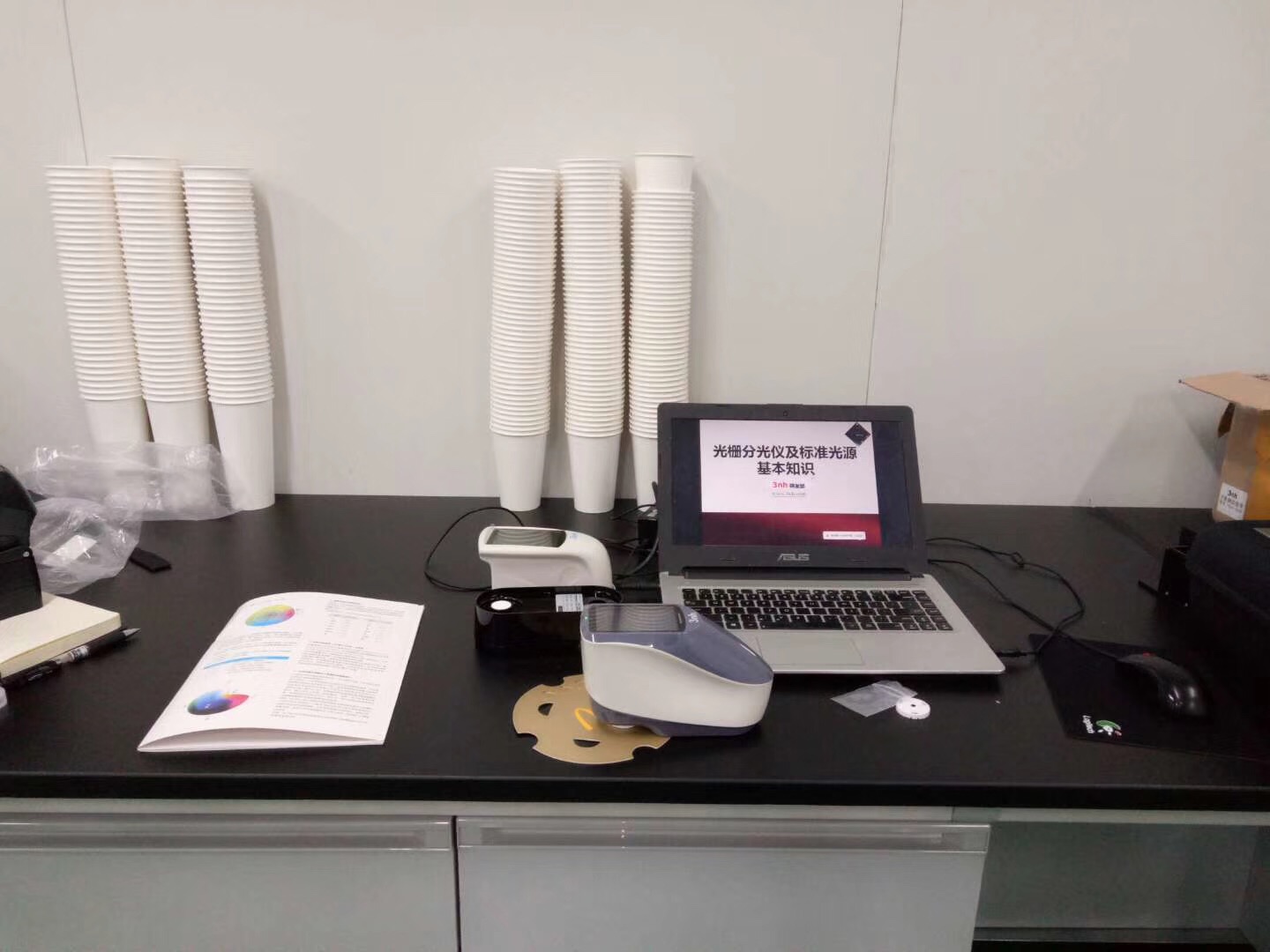 3nh Portable Grating Spectrophotometer YS3060 for paper cup factory for color measurement