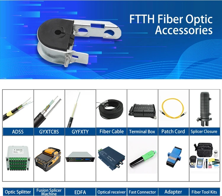 PA500 Overhead Soft Rubber TPR Material ADSS Cable Optical Fiber Suspension Nylon Clamp